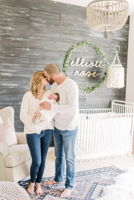 Rustic winter nursery and newborn photos on 100 Layer Cakelet