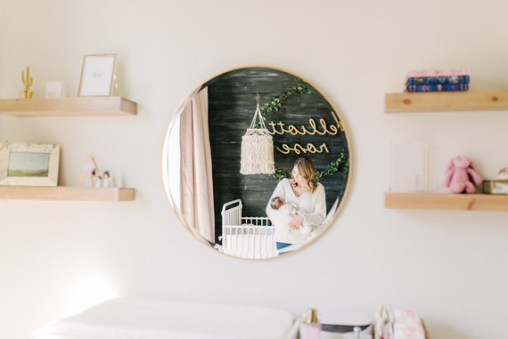 Rustic winter nursery and newborn photos on 100 Layer Cakelet