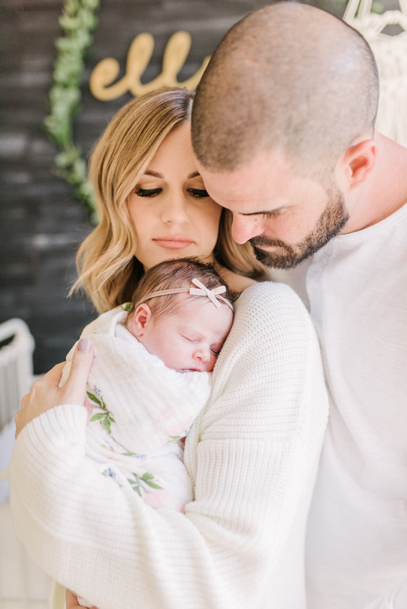 Rustic winter nursery and newborn photos on 100 Layer Cakelet