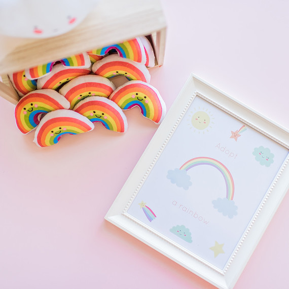 Happy clouds and rainbows 3rd birthday party Inspiration
