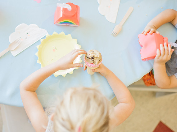 Happy clouds and rainbows 3rd birthday party Inspiration