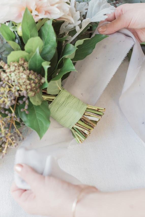 DIY dyed silk ribbon tutorial on 100 Layer Cake