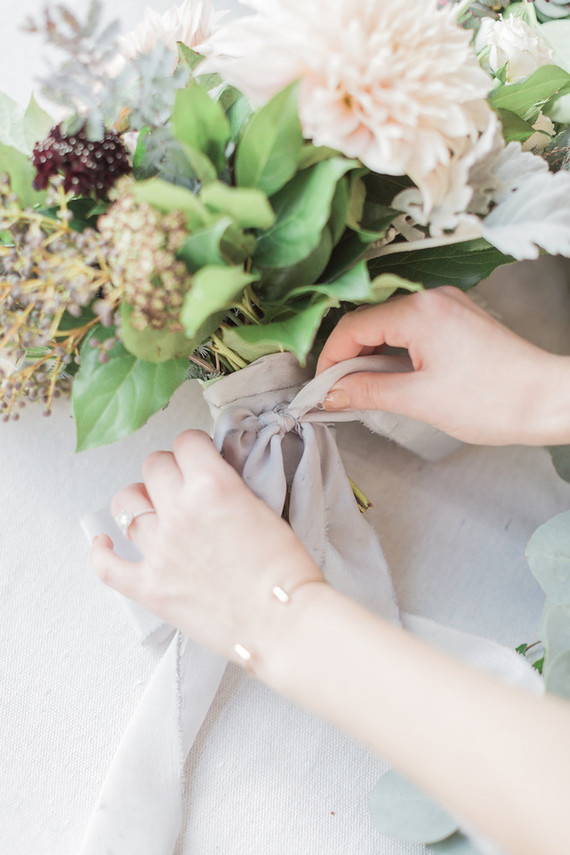 Ideas for dyed silk ribbon in weddings