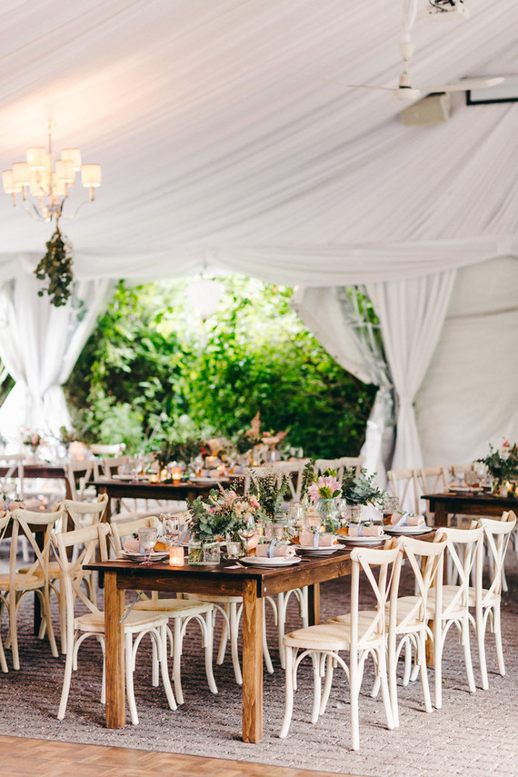 Floral garden tented wedding