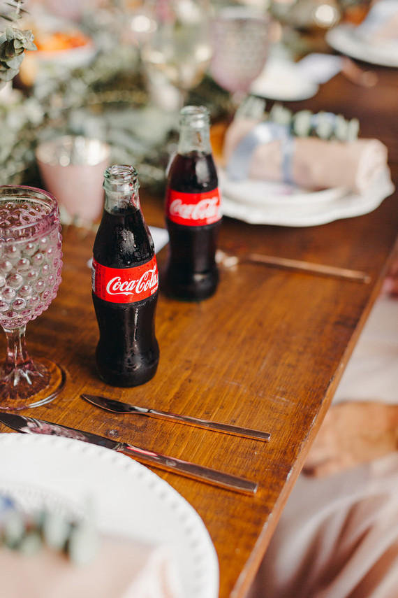Coke in wedding decor