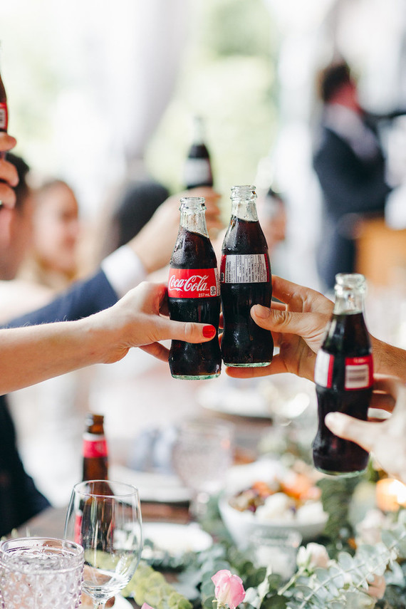 Coke in wedding decor