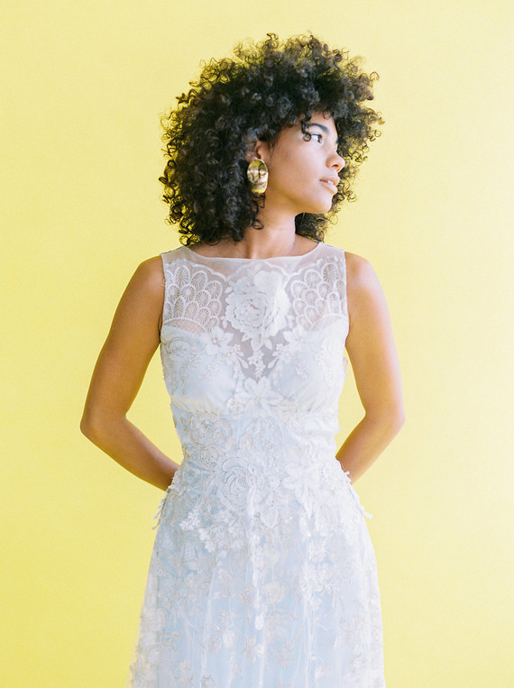 blue and yellow modern wedding inspiration