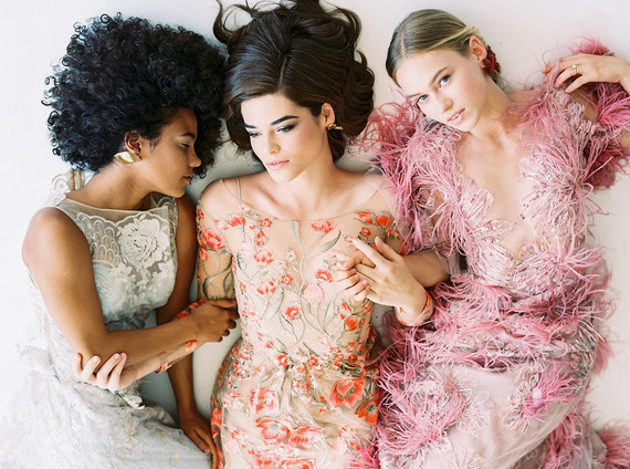Floral fashion-forward wedding inspiration Inspiration