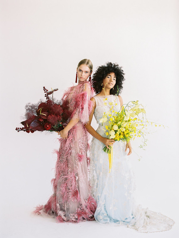 Floral fashion-forward wedding inspiration Inspiration