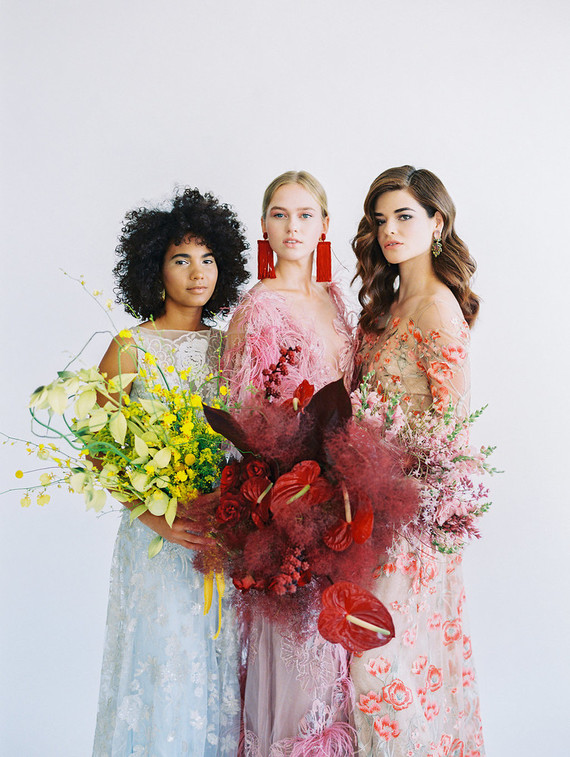Floral fashion-forward wedding editorial