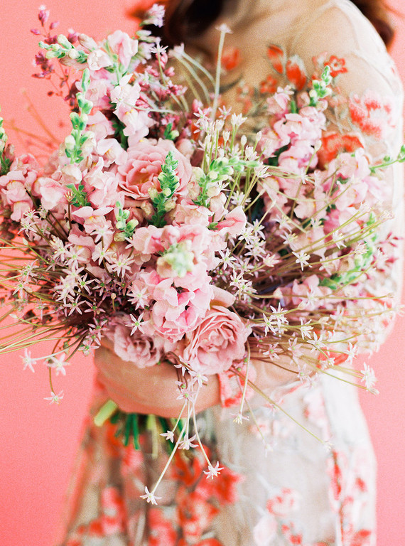 orange floral wedding inspiration