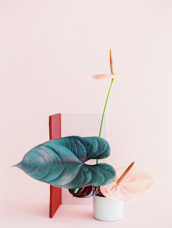 modern color blocked wedding inspiration