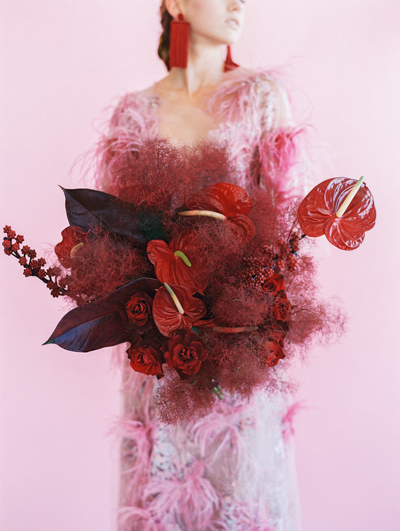 modern color blocked wedding inspiration