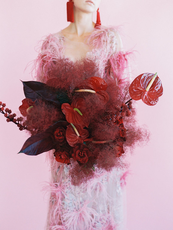 modern color blocked wedding inspiration