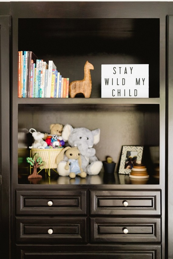 Classic modern boy's nursery and newborn photos