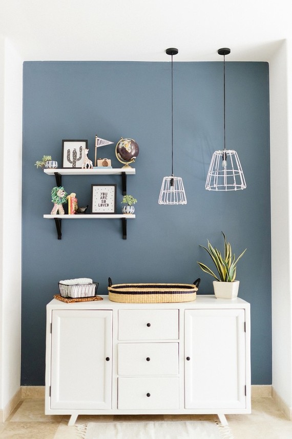 Classic modern boy's nursery and newborn photos