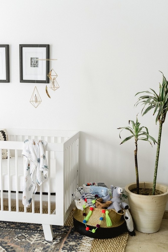 Classic modern boy's nursery and newborn photos