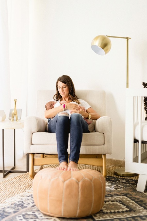 Classic modern boy's nursery and newborn photos