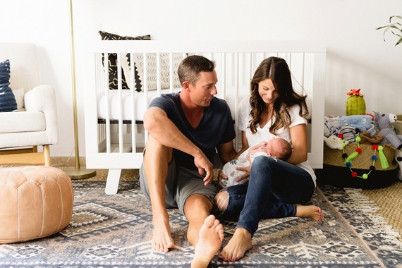 Classic modern boy's nursery and newborn photos