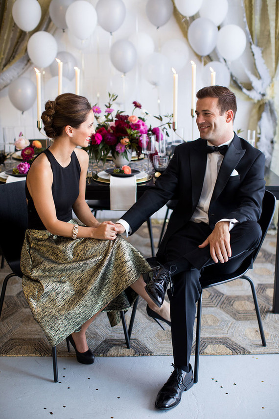 Black and Gold New Years Eve Party Inspiration Inspiration