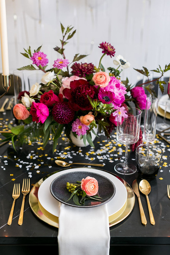 Black and Gold New Years Eve Party Inspiration Inspiration