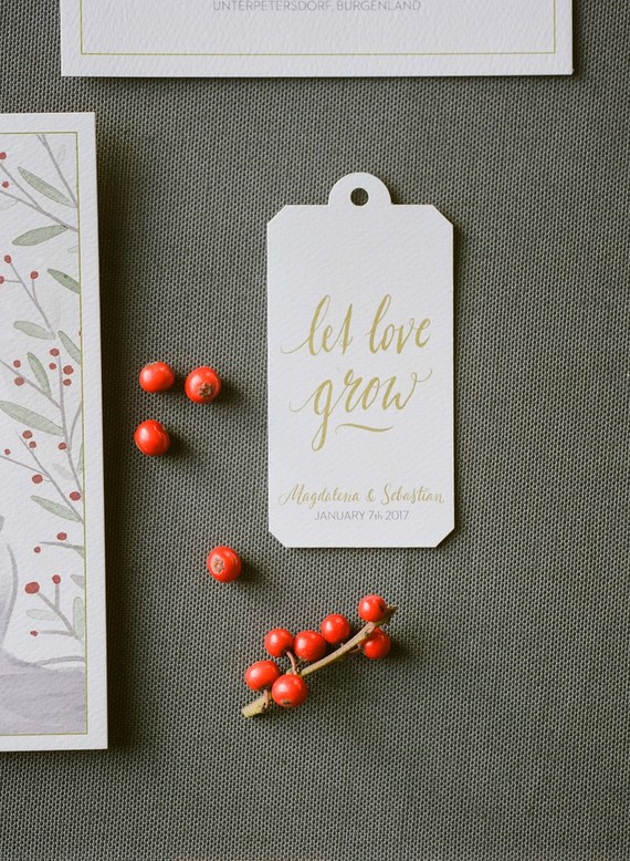 Elegant winter Christmas wedding invitations