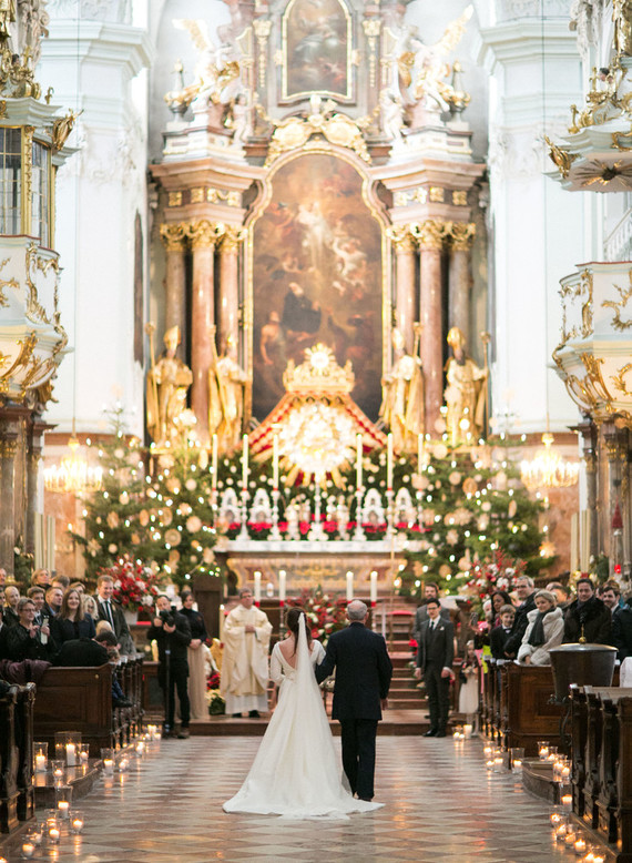 Elegant snowy Christmas wedding in Salzburg Austria on 100 Layer Cake
