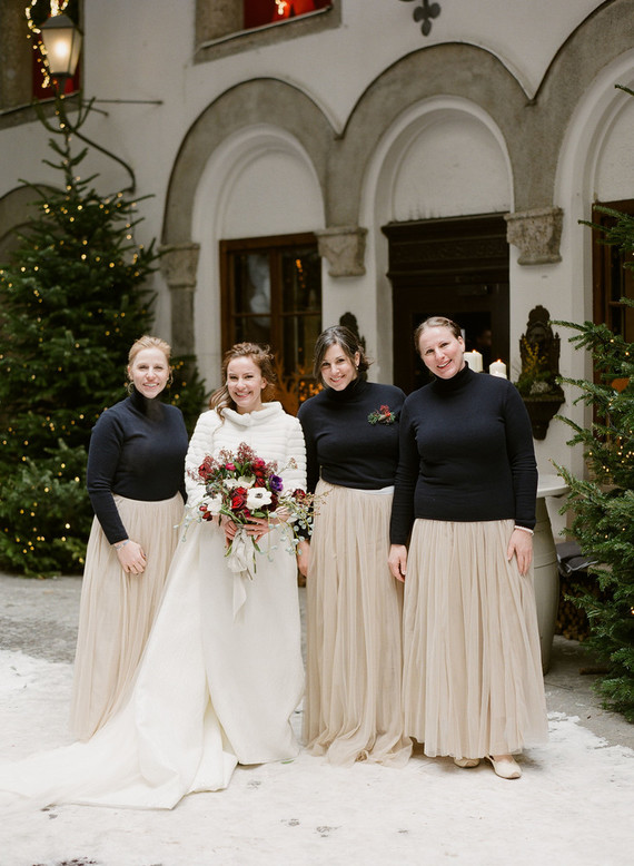 Elegant snowy Christmas wedding in Salzburg Austria on 100 Layer Cake