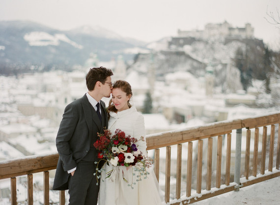 Elegant snowy Christmas wedding in Salzburg Austria on 100 Layer Cake