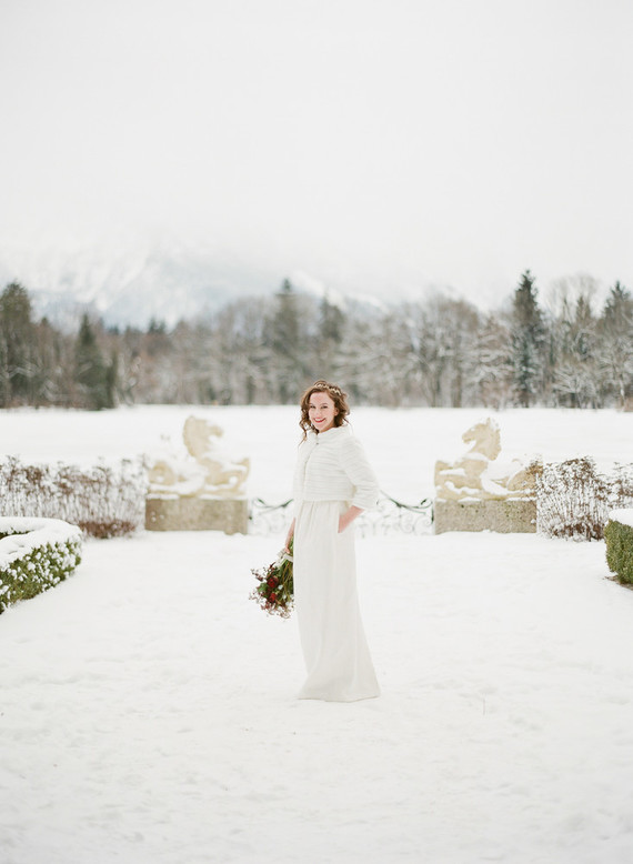 Elegant snowy Christmas wedding in Salzburg Austria on 100 Layer Cake