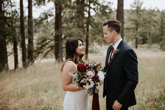 Intimate fall camp wedding at Mount Laguna in San Diego