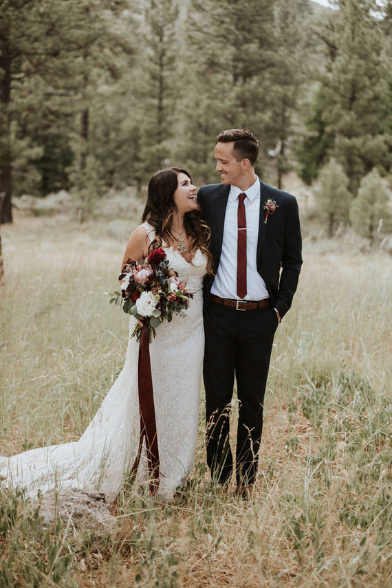 Intimate fall camp wedding at Mount Laguna in San Diego