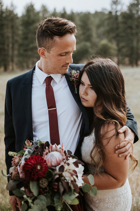 Intimate fall camp wedding at Mount Laguna in San Diego