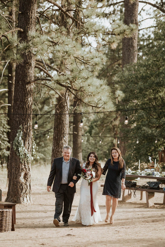Intimate fall camp wedding at Mount Laguna in San Diego