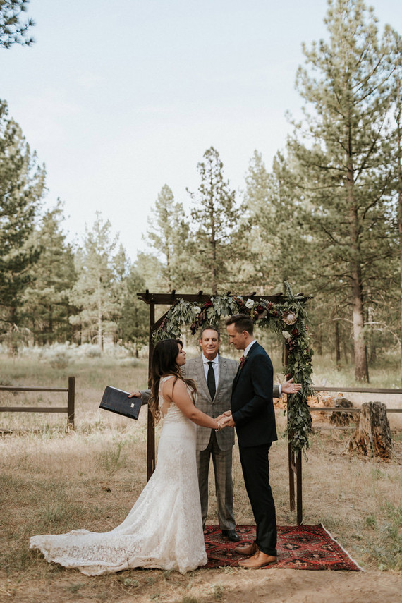 Intimate fall camp wedding at Mount Laguna in San Diego