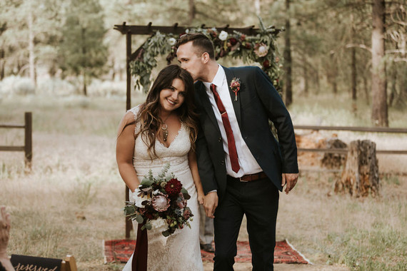 Intimate fall camp wedding at Mount Laguna in San Diego