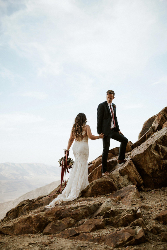Intimate fall camp wedding at Mount Laguna in San Diego