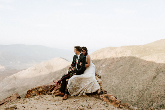 Intimate fall camp wedding at Mount Laguna in San Diego
