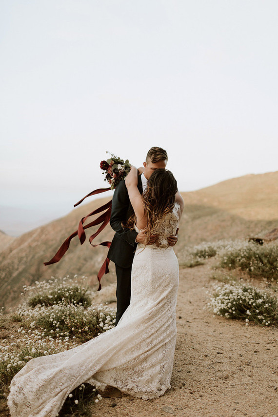 Intimate fall camp wedding at Mount Laguna in San Diego