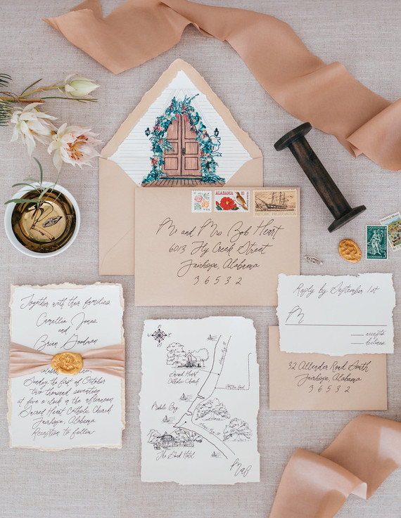 Elegant southern fall wedding ideas on Mobile Bay