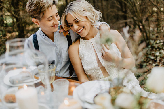 Vintage fall same-sex wedding inspiration Inspiration