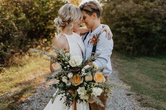 Vintage fall same-sex wedding inspiration