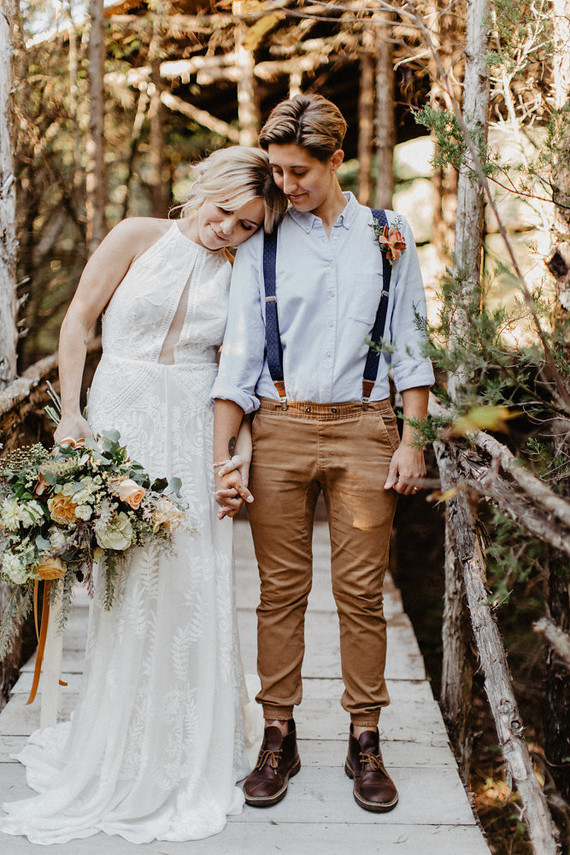Vintage fall same-sex wedding inspiration