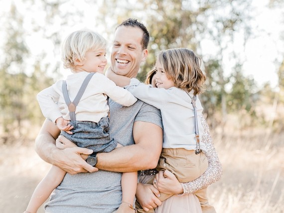 Rustic sparkle holiday family photos in San Diego