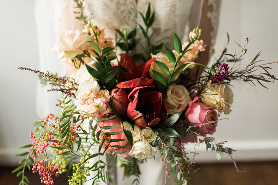 Moody blush and black winter wedding inspiration