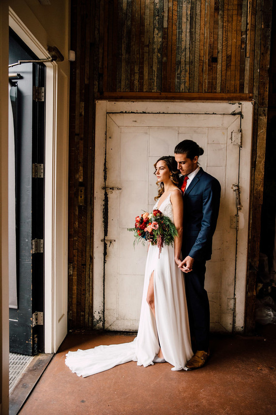 Rose and red winter wedding ideas