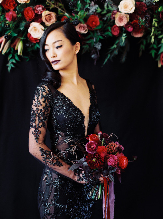 Dark and moody winter wedding ideas Inspiration