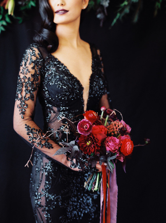 Dark and moody winter wedding ideas Inspiration
