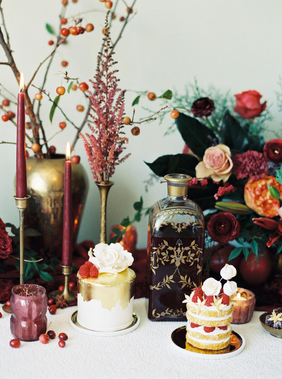 Jewel-tone festive holiday party ideas