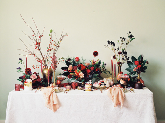 Jewel-tone festive holiday party ideas